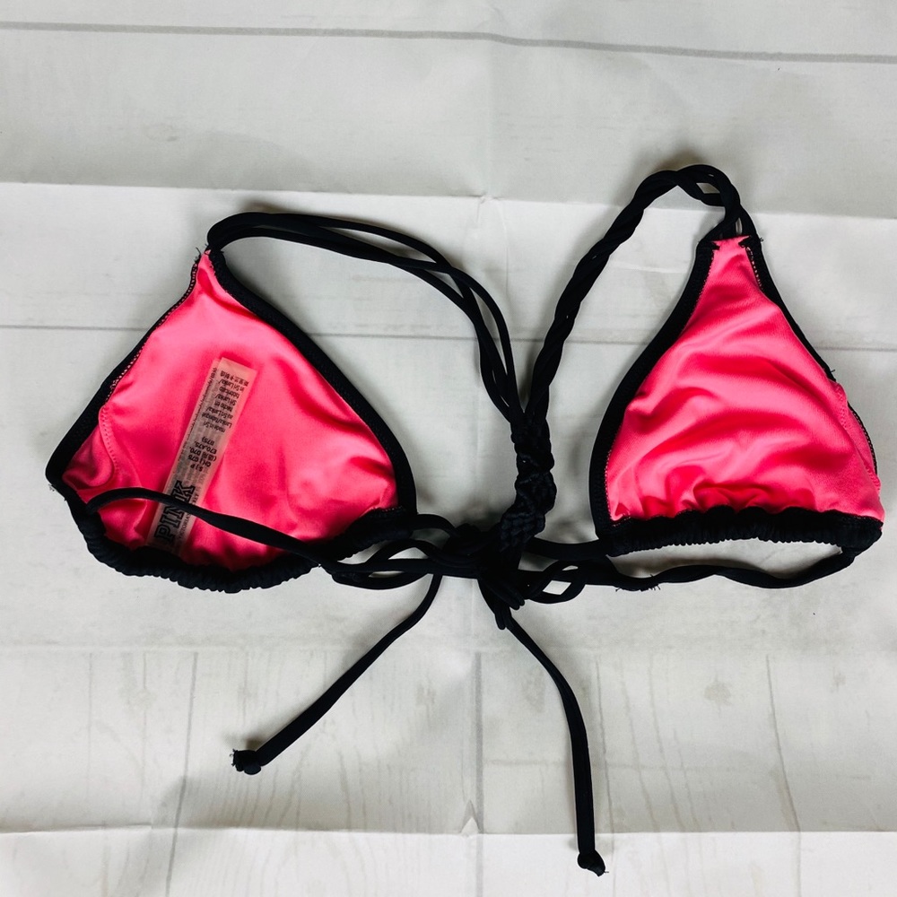 Victoria's Secret Pink Black Bikini Top S - Picture 5 of 7